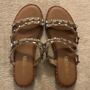 Dream Pairs Tan Neutral Sandals Size 5